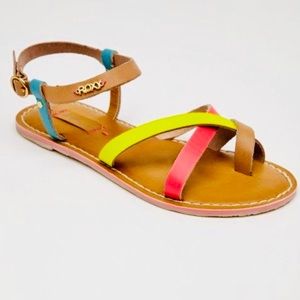 Roxy Carnivale Multicolor Leather Sandals- NWT